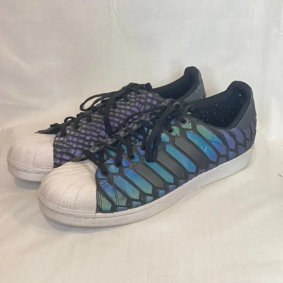 Adidas Zeno Superstar Iridescent Reflective Scale Sneakers Size 12 - Picture 2 of 15